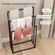 image 5 of HOMCOM Freestanding Towel Rack, Steel Towel Rail Holder with 3 Bars, Black