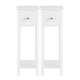 image 1 of Yaheetech Set of 2 Slim Bedside Tables Minimalist Design