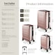 image 6 of Suitcase Luggage Set - L, M and S sizes, ABS plastic, swivel wheels, combination lock | Gold | rose gold | 1