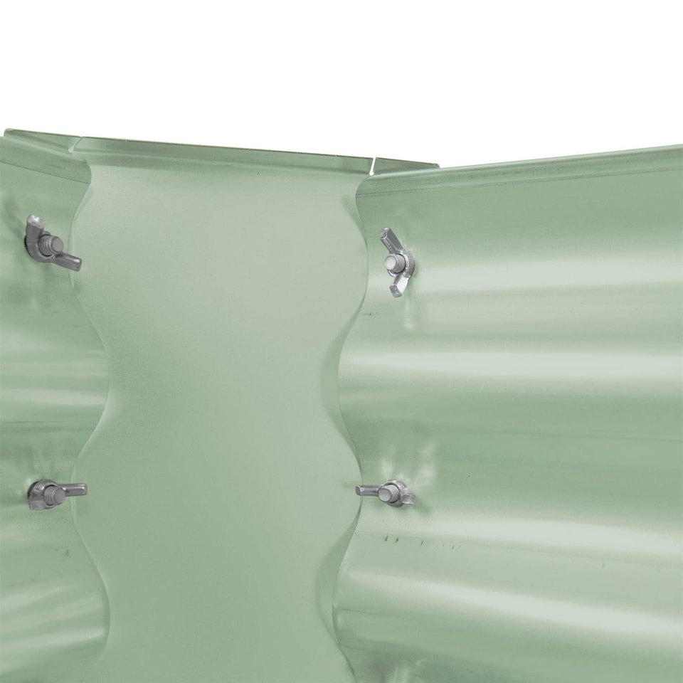 image 1 of Harbour Housewares Rectangle Galvanised Steel Raised Garden Beds - 120cm x 60cm - Green - Pack of 2 | Green | Green