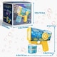 image 2 of Bubble Gun for Kids - LED Light-Up Bubble Maker - 5000+ Bubbles per Minute - Outdoor Bubble Toy with Solution - Blue