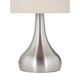 image 5 of Set of 2 Romana - Brushed Chrome Touch Operated Table Lamp with Natural Linen Shades Silver | Brown