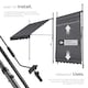 image 3 of Awning with hand crank - pressure fitted , height adjustable | Black | black/grey | 150 x 180 cm | 1