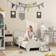 image 2 of AIYAPLAY Cloud-Themed Toddler Bed with Safety Rails, 143.5 x 74.5 x 56cm