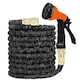 image 1 of 150ft Black Garden Snake Hose Expandable Flexible Hose Pipe & Spray Gun