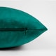image 3 of OHS 2 x Soft Plain Matte Velvet Cushion Covers, 45x45cm - Teal