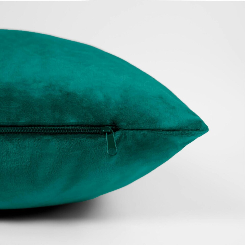 image 1 of OHS 2 x Soft Plain Matte Velvet Cushion Covers, 45x45cm - Teal