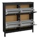 image 5 of Madrid Shoe Cabinet 4 Flip Down Doors in Matt Black