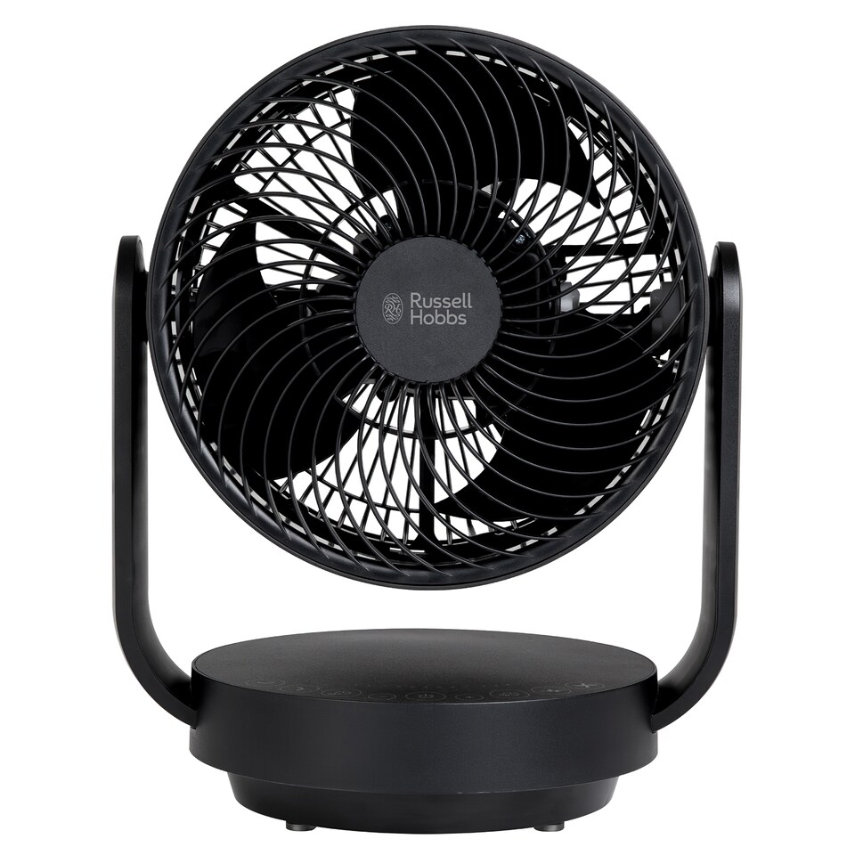 image 1 of Russell Hobbs 9” Desktop Circulator Fan with 7 Speed Settings Black RHDCF1001B