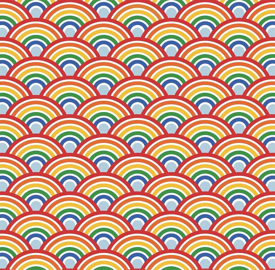 image 1 of Rainbow Magic Wallpaper in Multicoloured Brights | Multi | Multicoloured Brights