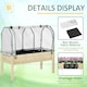 image 4 of Outsunny Raised Garden Bed with PE Cover Patio Elevated Wood Planter Box