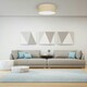 image 4 of Milagro Ceiling Lamp Marshall White / Rattan 2XE27 40cm