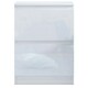 image 3 of FWStyle Carlton 2 Drawer Bedside Nightstand - White Gloss Front