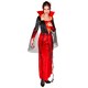 image 1 of Gothic Vampire Costume  Classic Women Halloween Cape Teeth Dracula Fancy Dress | Red | red | XL | 1