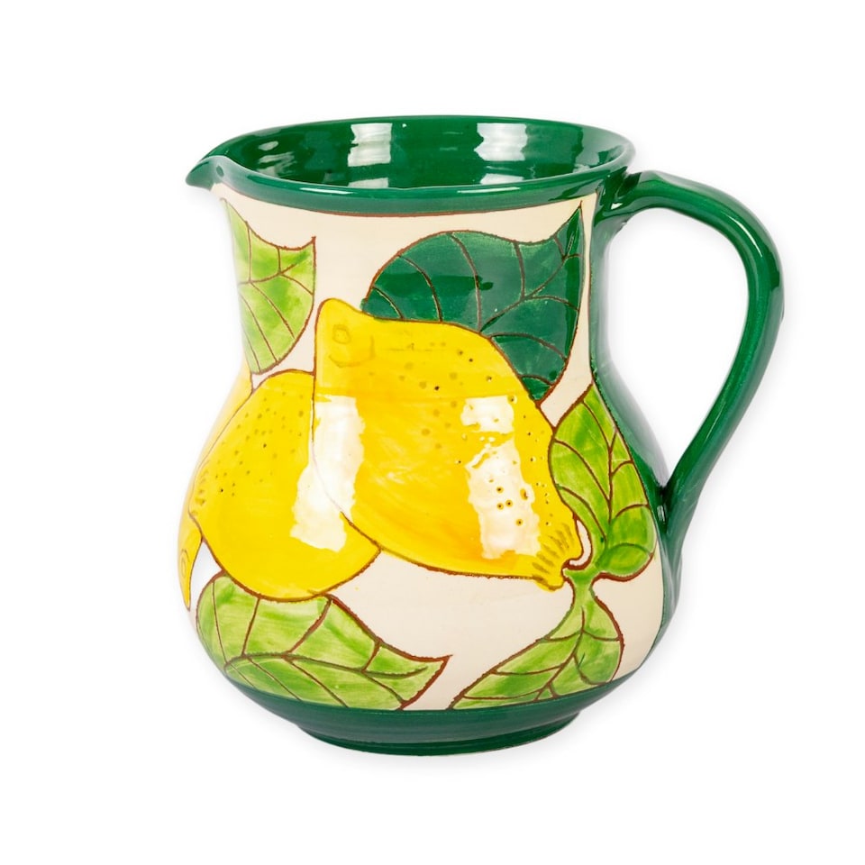 image 1 of Verano Spanish Ceramics Signature Large Jug - 19cm Lemons 1.5L