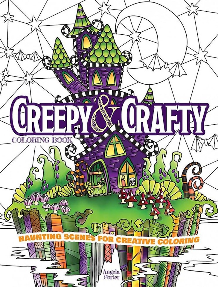 Creepy & Crafty Coloring Book by Angela Porter