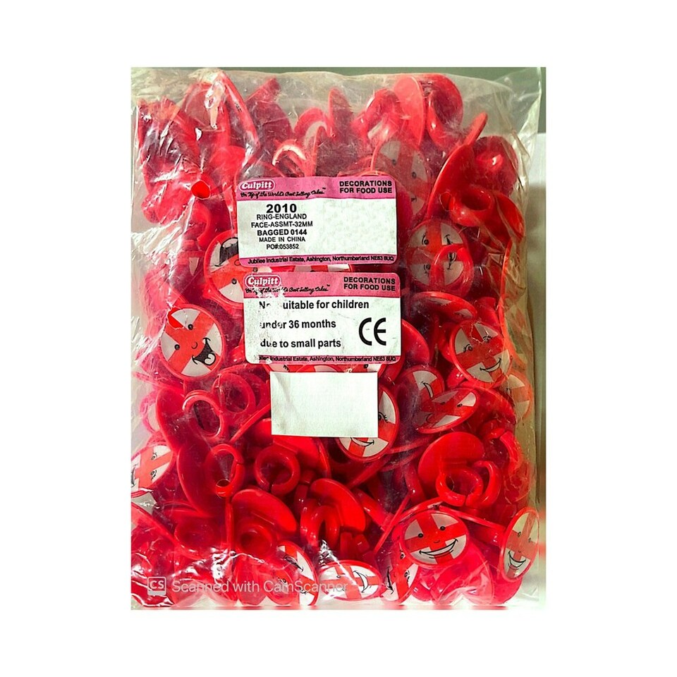 Culpitt Ring Party Favours - Red - One Size