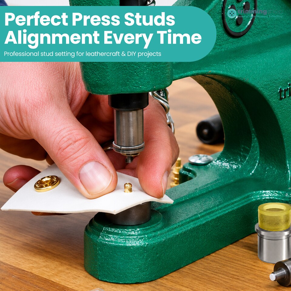 image 1 of 12mm Flat Cap S Spring Press Studs Setting Die Set Tool Kit for Jacket