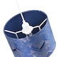 image 4 of Contemporary Midnight Blue Drum Lamp Shade with Gold and Silver Metallic Decor | Blue | 10"
