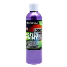 300ml Purple Pearlescent Poster Paint by Icon Art