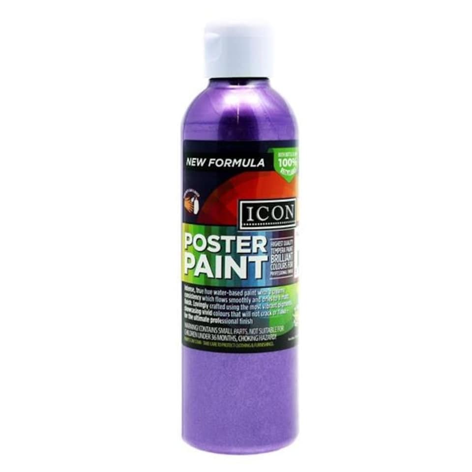 image 1 of 300ml Purple Pearlescent Poster Paint by Icon Art
