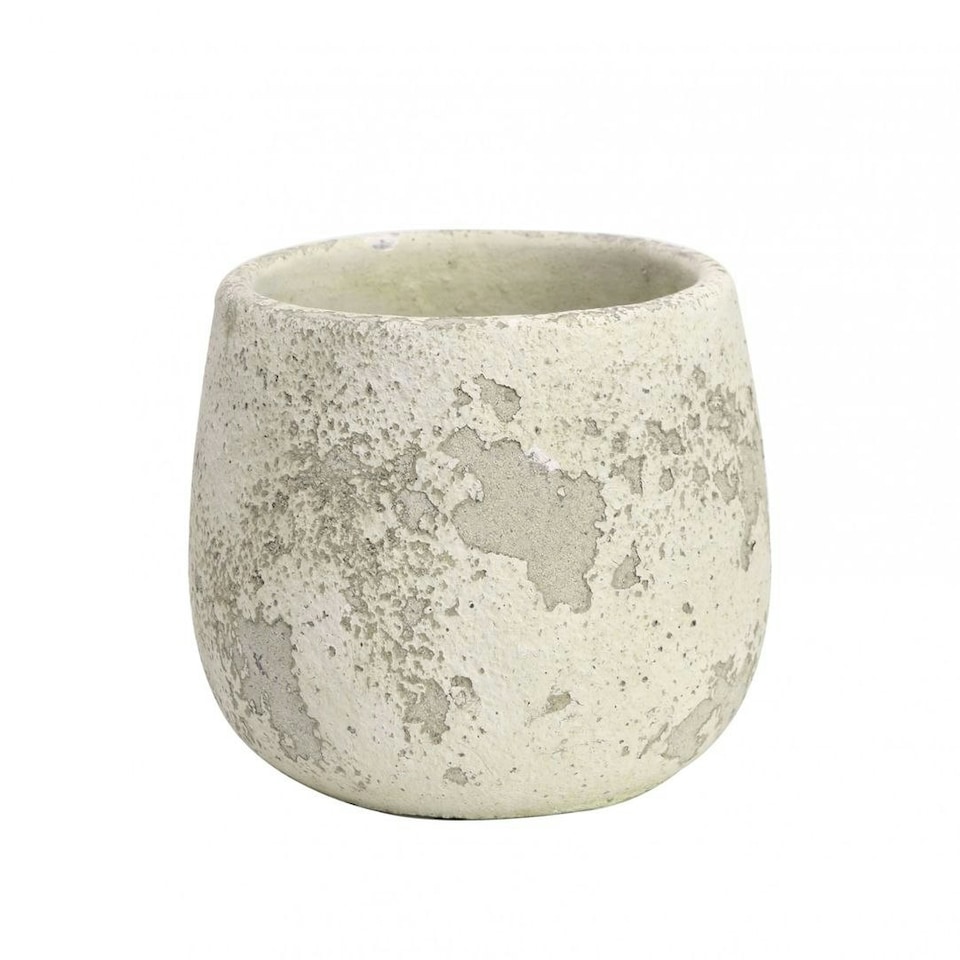 image 1 of Rustic Cement Aged Look Bowl Plant Pot  - 12cm