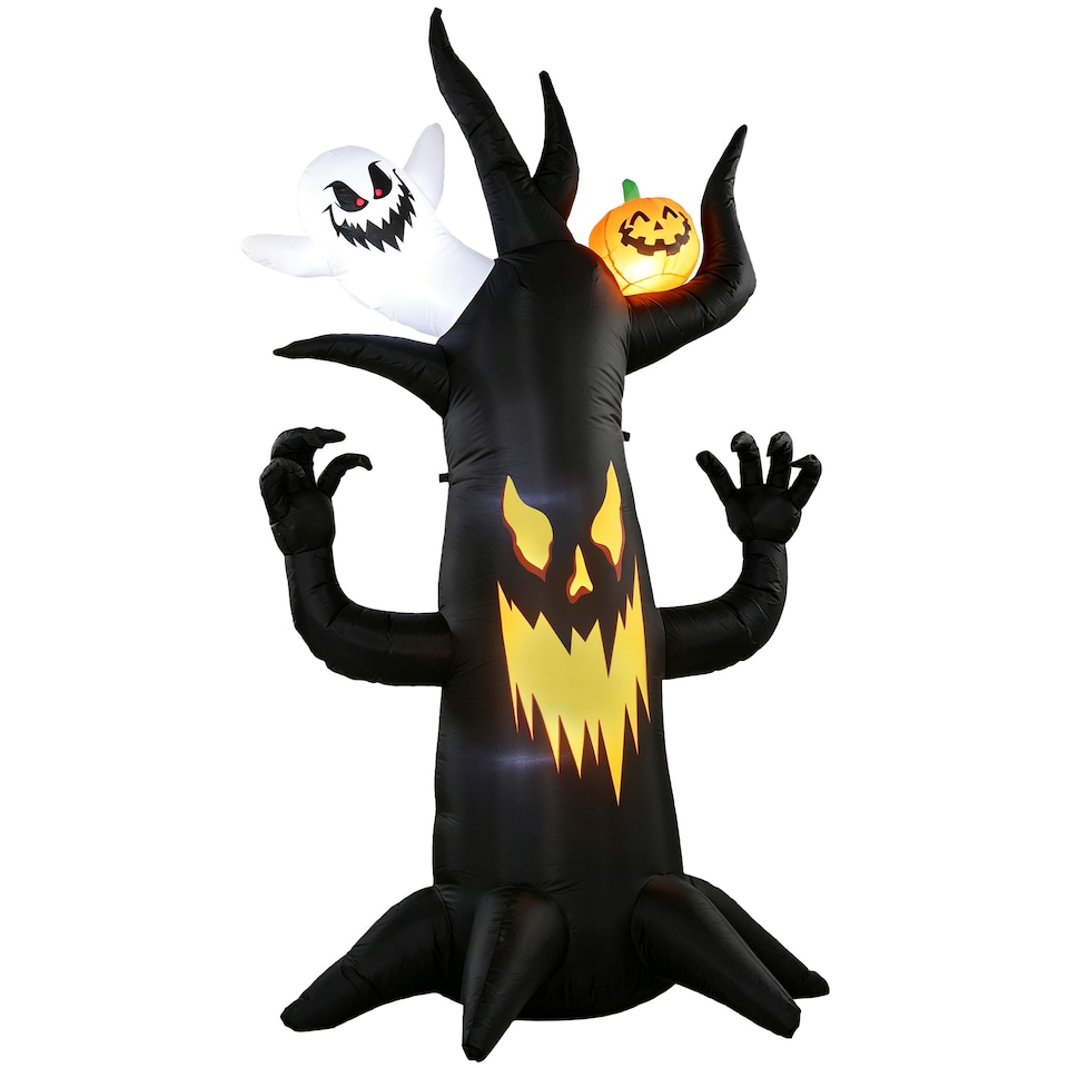 image 1 of Outsunny 8 FT Halloween Inflatable Spooky Tree with Built-in LED Lights
