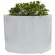 image 1 of Primrose White Stone Composite Low Cylinder Planter 85cm White