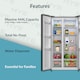 image 5 of HYE 444 Litre Frost Free American Fridge Freezer with Non-Plumbed Water Dispenser, 83cm, Black - RF01AMWD460B03
