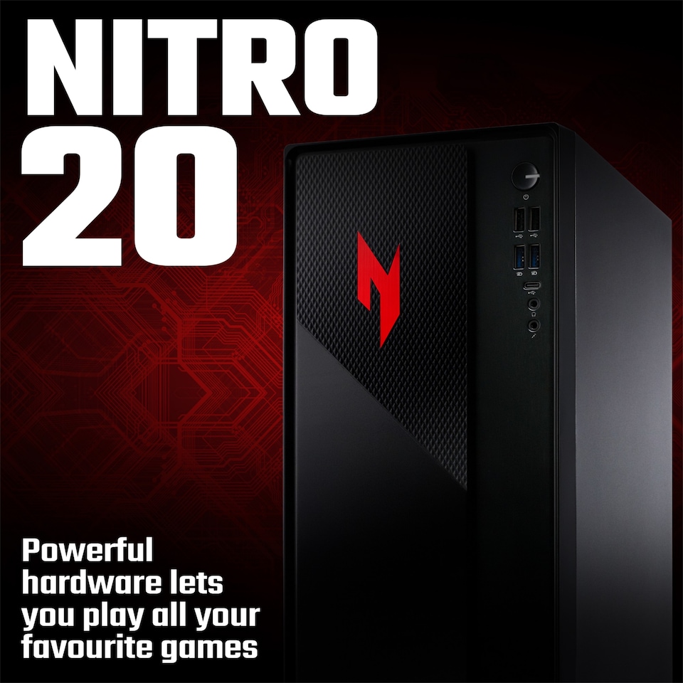 image 1 of Acer Nitro N20 Gaming PC Intel Core i5-13420H 16GB RAM 512GB SSD RTX 3050 Win11H