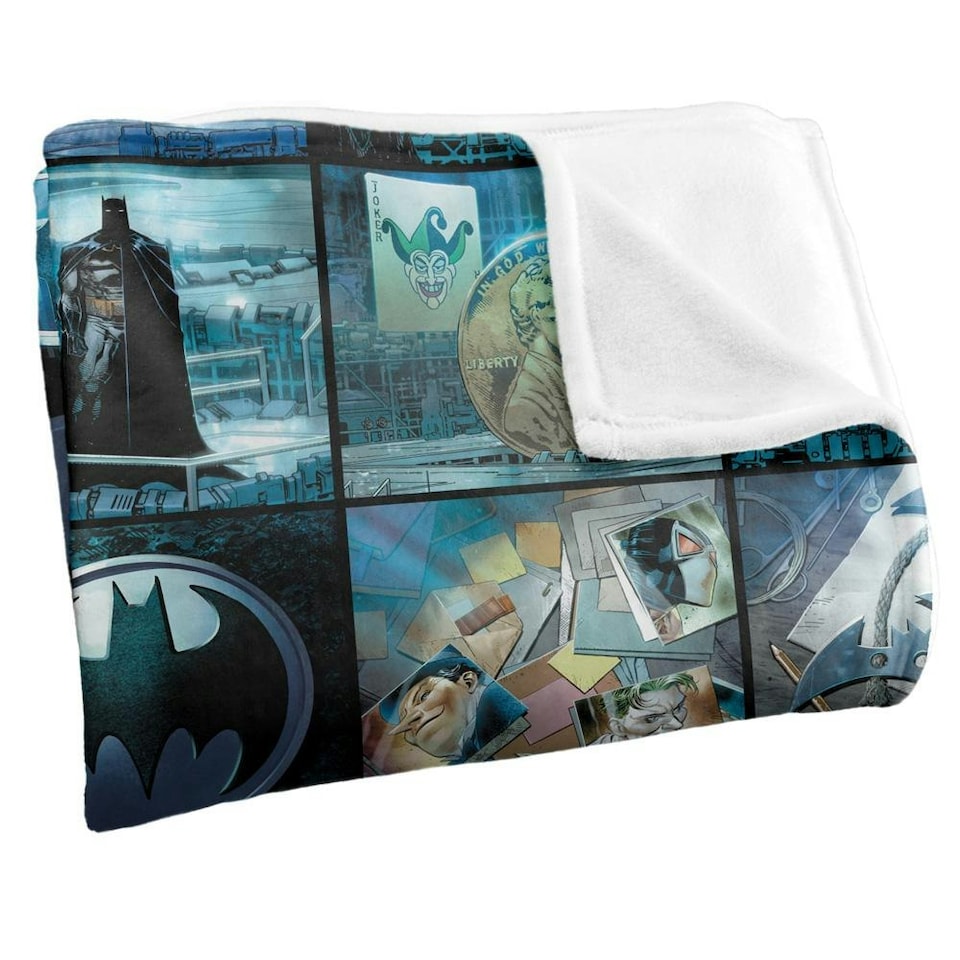 image 1 of Batman Batcave Montage Blanket - Multicoloured - One Size