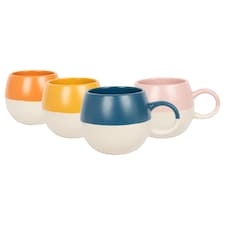 Nicola Spring Dipped Stoneware Sphere Mugs - 340ml - 4 Colours | Multi | 4 Colours