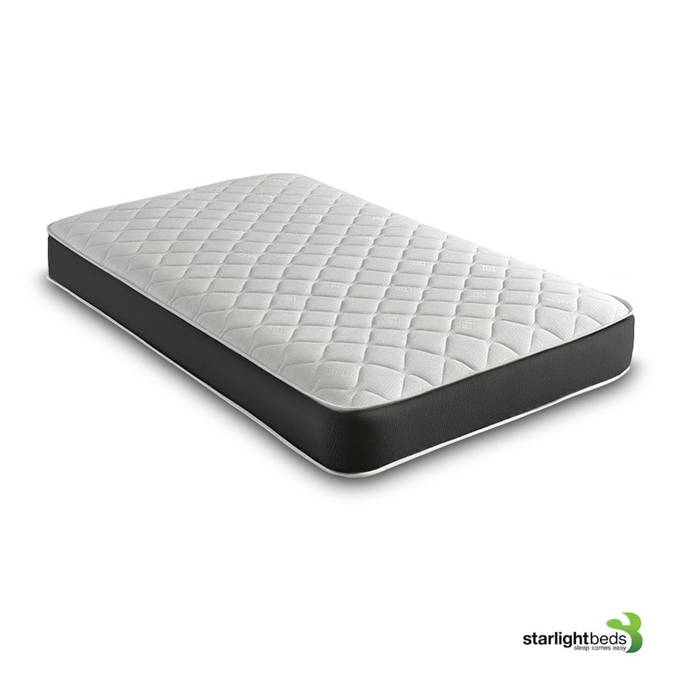 image 1 of Hybrid Mattress - Soft Feel, Memory Foam & Spring Support | Grey | Small Double