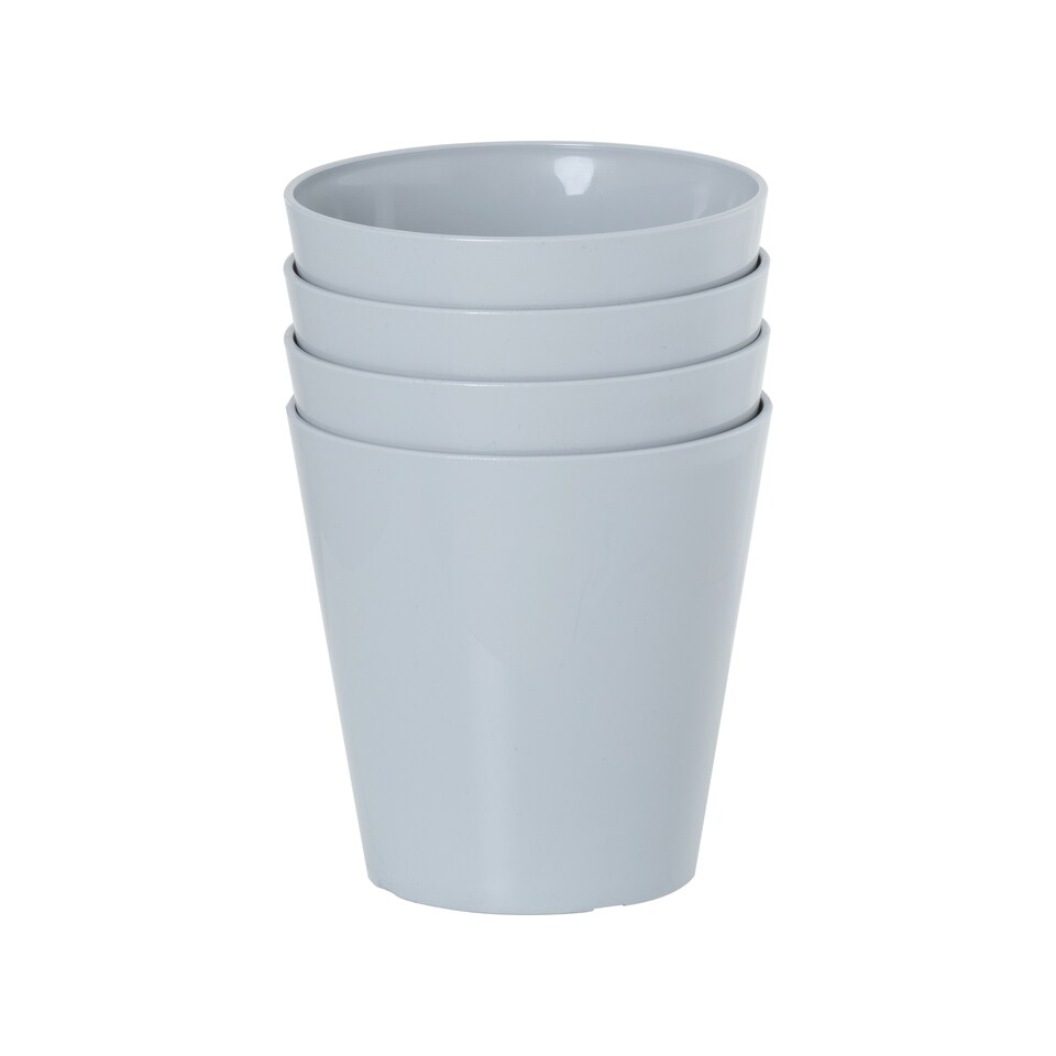 image 1 of Studio 4x 14cm Round Plastic Planter White