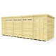 image 1 of 18 x 6 Feet Pent Security Shed - Single Door - Wood - L178 x W533 x H201 cm | Brown