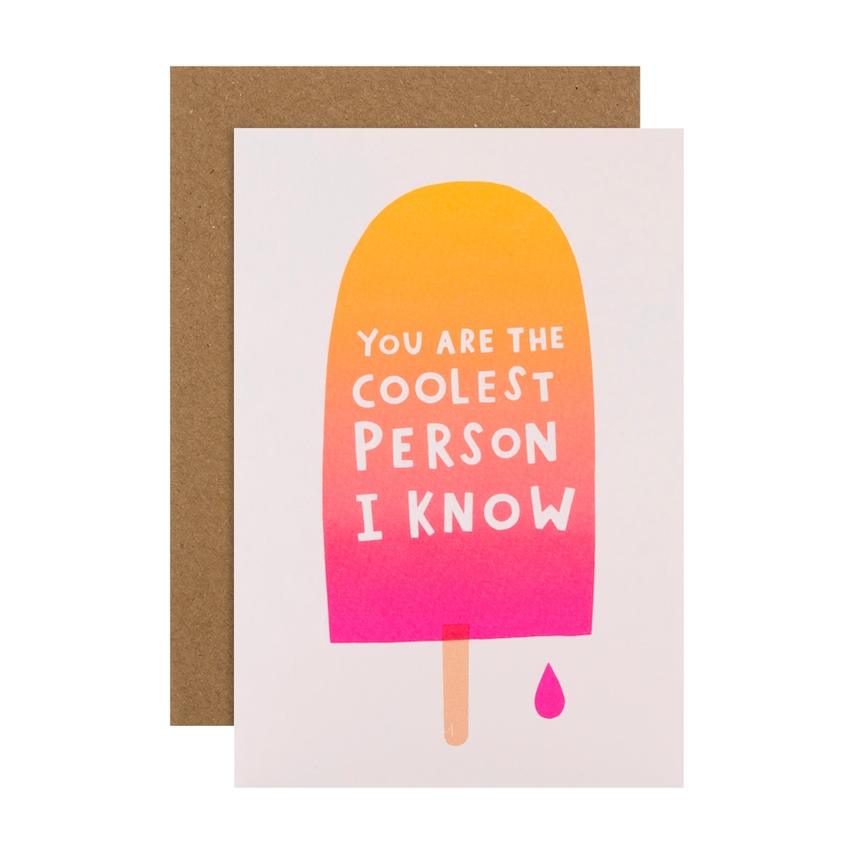 image 1 of Hallmark Birthday Card - 'You Are The Coolest Person I Know'  Ice Lolly Design