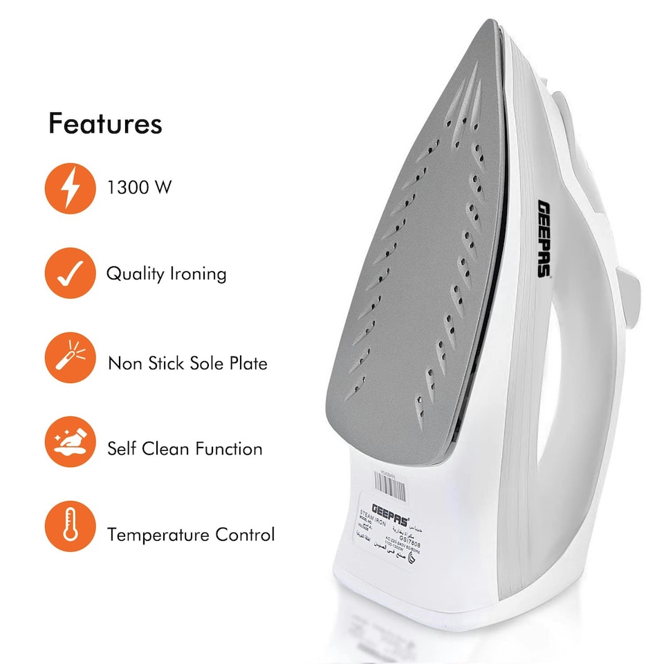 image 1 of GEEPAS Steam Iron |1300W