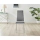 image 3 of Furniturebox 6x Milan Dining Chair Grey Velvet Silver Legs