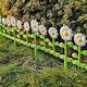 image 4 of 4 8 12 Flexible Garden Lawn Grass Edging Picket Border Panel Plastic Wall Fence | Multi | 12 Sunflower Border