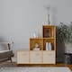 image 2 of 6-Cube Step Shelving Unit With Non Woven Inserts | Cream | Beech & Beige | 1