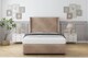 image 2 of Sloomy Stratford Mink Naples Divan Bed Base 2 Drawers Foot-End With 54 Inch Wingback Headboard & 12 Inch Matching Footboard | Brown | Mink | Small Double | 1