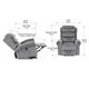 image 8 of Belvoir Grey Fabric Single Motor Mobility Rise Recliner Chair | Grey | Grey