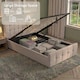 image 5 of Vida Designs Valentina Single Ottoman Lift Up Storage Bed Frame, Beige
