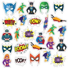 Superhero Masks Cutting Sheet PVC Party Sign Decoration 133cm x 133cm