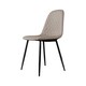 image 1 of Furniturebox 2x Corona Black Leg Cappuccino Beige Faux Leather Dining Chair