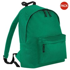 Bagbase Fashion Backpack / Rucksack (18 Litres) (Pack Of 2) - Kelly Green - One Size