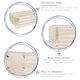 image 2 of Harbour Housewares Semicircular Steel Raised Beds - 60cm x 30cm - Ivory - 2pc