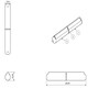 image 5 of 2 Pack Lift Off Bullet Hinge Weld On Brass Bush 16x120mm Heavy Duty Industrial Silver