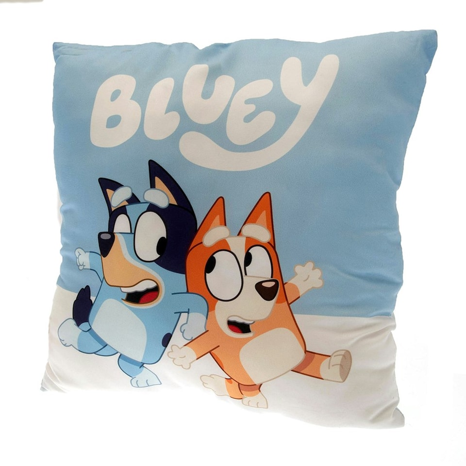 image 1 of Bluey Stripe Filled Cushion - White/Blue - One Size