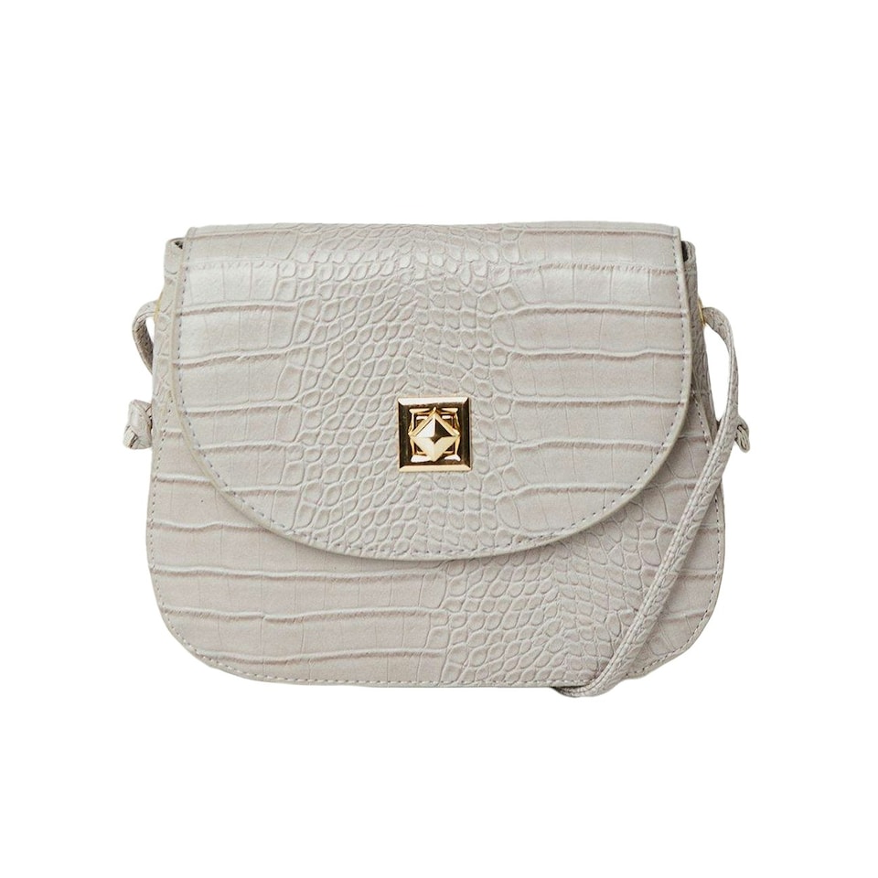 image 1 of Dorothy Perkins Womens/Ladies Tiffany Crocodile Print Crossbody Bag - Grey - One Size Grey